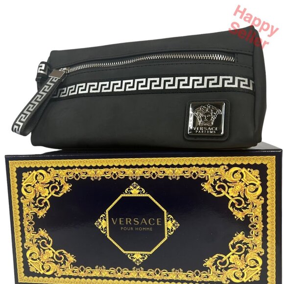 Versace Pouch Dopp Kit Toiletries Travel Bag Perfumes Box Makeup Cosmetics New - Picture 2 of 14